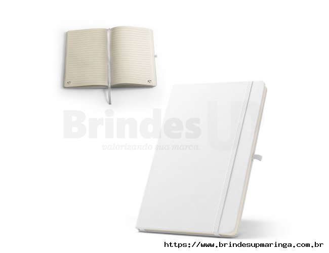 Caderno A5 de capa dura em PET 100% reciclado 300D ideal para personaliza��o em sublima��o