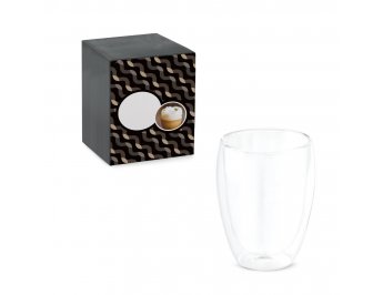 Copo em vidro borossilicato com parede dupla, isolada a ar 350 mL