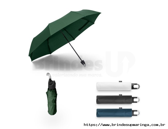 Guarda-chuva dobrável de 21'' em poliéster 100% reciclado pongee 190T